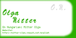 olga mitter business card